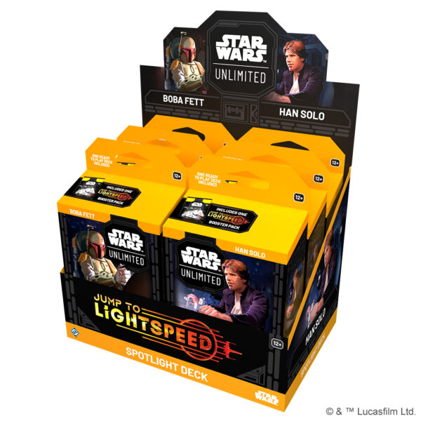 [PREVENTA] STAR WARS UNLIMITED - JUMP TO LIGHTSPEED SPOTLIGHT DECK DISPLAY INGLÉS